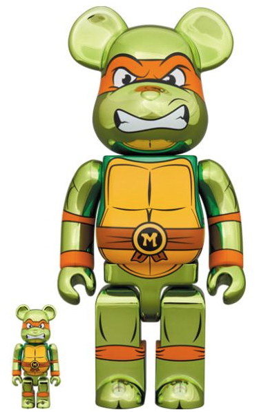 Medicom Toy BE@RBRICK - Michelangelo Chrome Teenage Mutant Ninja