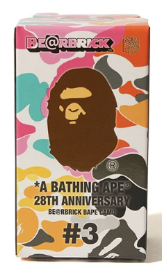 Bearbrick x BAPE 28th Anniversary Camo #3 100% x 1 unit A Bathing 