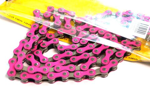 pink bike chain