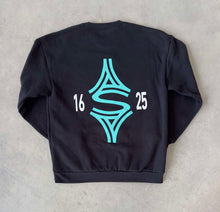 Load image into Gallery viewer, Saint Side 16th Anniversary Crewneck Black
