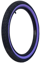 Load image into Gallery viewer, Tyre Arrow 20&quot; x 2.25&quot; Black with Purple Side Wall
